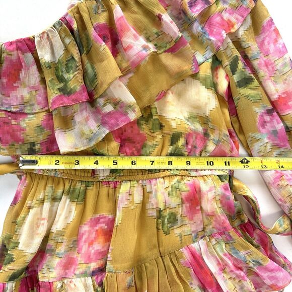 NWT ROCOCO SAND Avar Belted One Shoulder Dress in Ochre Women’s Size XS - Picture 14 of 16